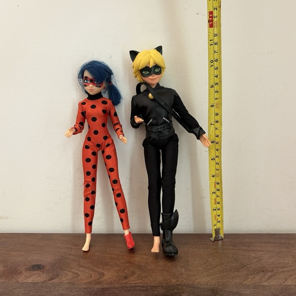 Lot 2‎ Miraculous Ladybug Cat Noir Doll Action Figures Bundle Set Toys Figurines - Picture 2 of 8